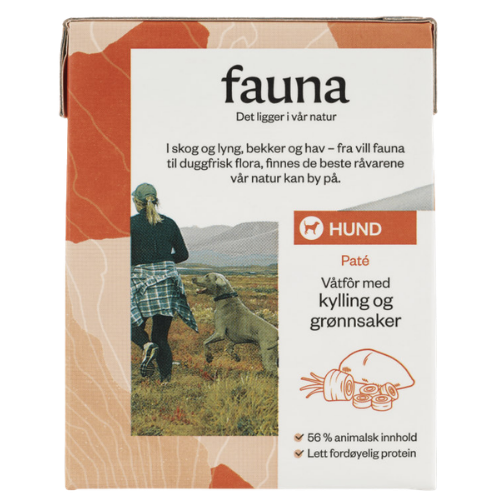 Fauna 狗用濕糧，含雞肉和蔬菜 375 g
