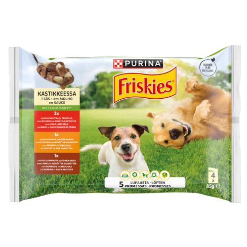 Purina Friskies ウェット ドッグ 4個パック 340g